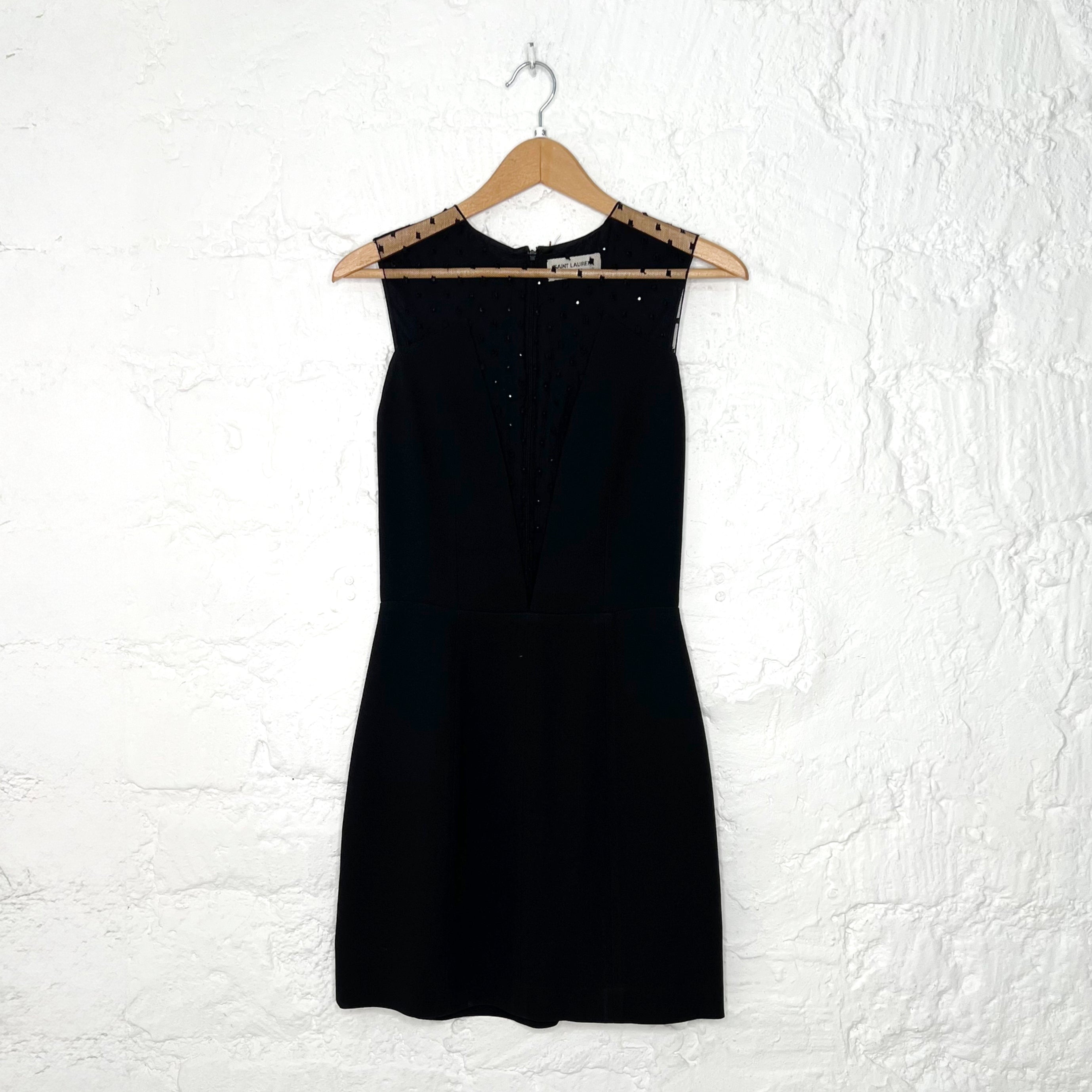 SAINT LAURENT SAINT LAURENT -  Black Short Dress - ALE PARIS Luxury Vintage