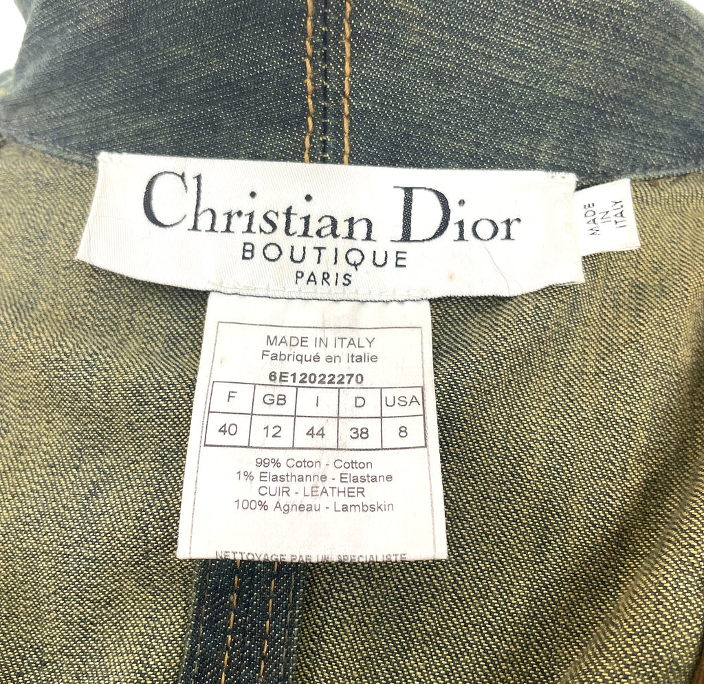 CHRISTIAN DIOR CHRISTIAN DIOR - Green Denim Waistcoat - ALE PARIS Luxury Vintage