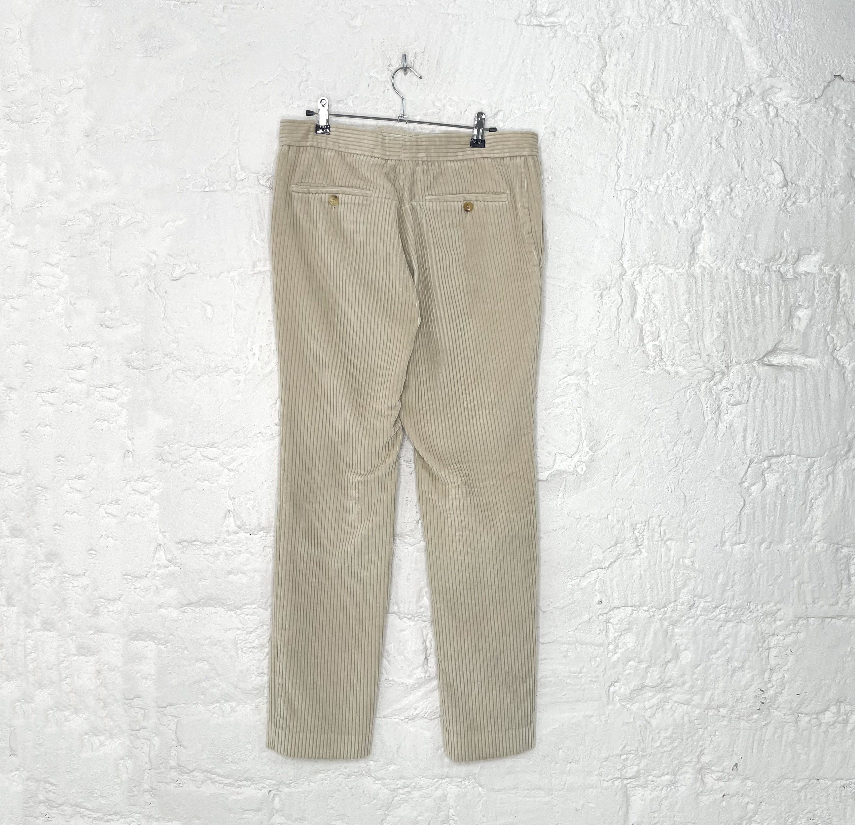 GUCCI GUCCI - Beige Striped Velvet Pants - ALE PARIS Luxury Vintage