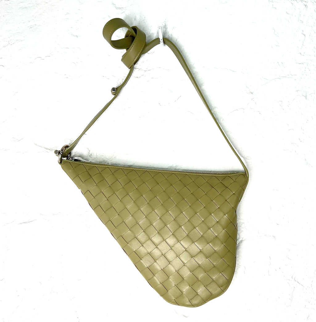 BOTTEGA VENETA BOTTEGA VENETA - Green Leather Small Virgule Bag - ALE PARIS Luxury Vintage