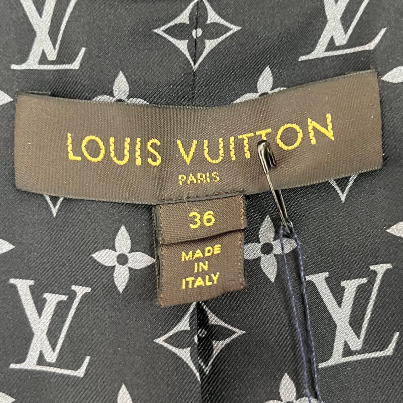 LOUIS VUITTON LOUIS VUITTON - Cropped Fitted Black Blazer - ALE PARIS Luxury Vintage