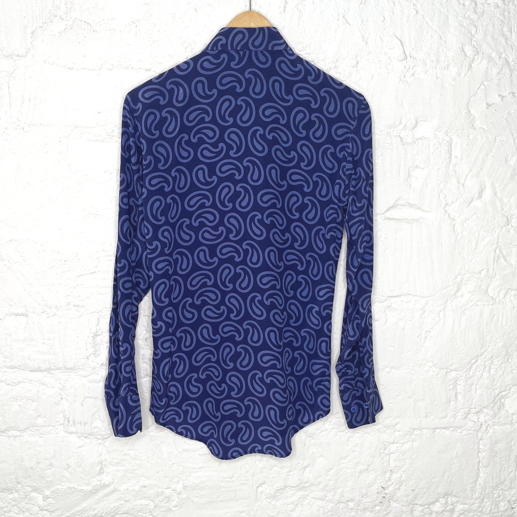 YVES SAINT LAURENT YVES SAINT LAURENT - Purple Printed Shirt - ALE PARIS Luxury Vintage