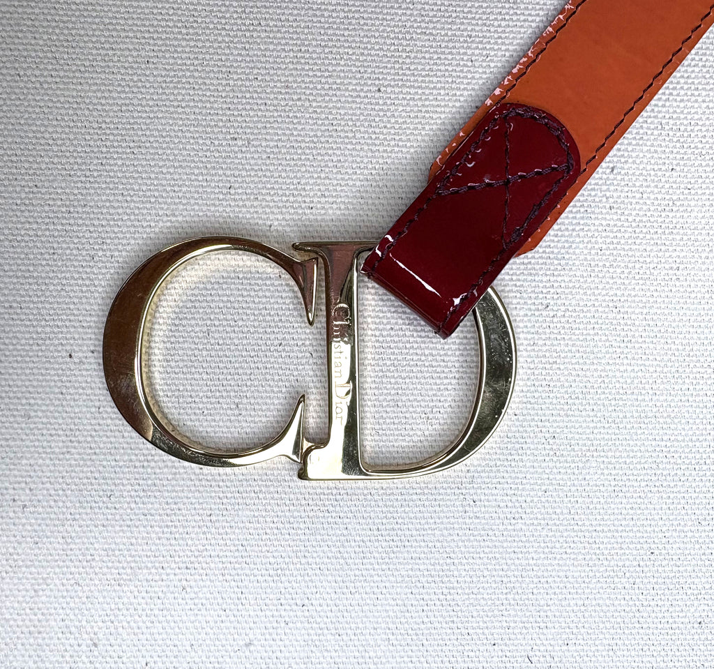 CHRISTIAN DIOR CHRISTIAN DIOR - Orange Pink Gradient Belt - ALE PARIS Luxury Vintage