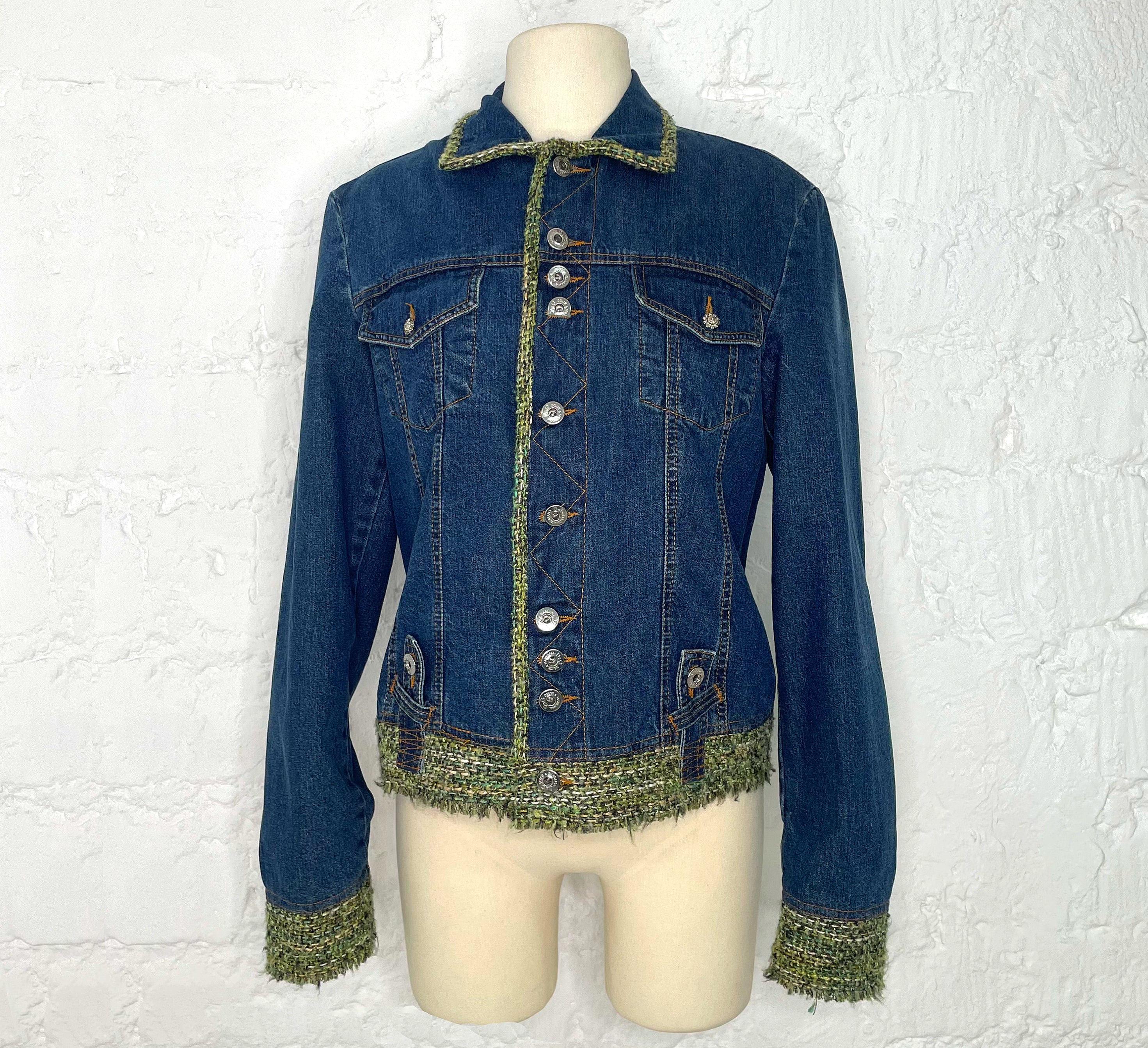 DOLCE & GABBANA DOLCE & GABBANA - Blue and Green Denim Jacket - ALE PARIS Luxury Vintage