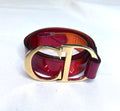 CHRISTIAN DIOR CHRISTIAN DIOR - Orange Pink Gradient Belt - ALE PARIS Luxury Vintage