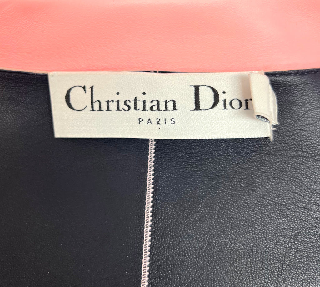 CHRISTIAN DIOR CHRISTIAN DIOR -  Cropped Pink Leather Jacket - ALE PARIS Luxury Vintage