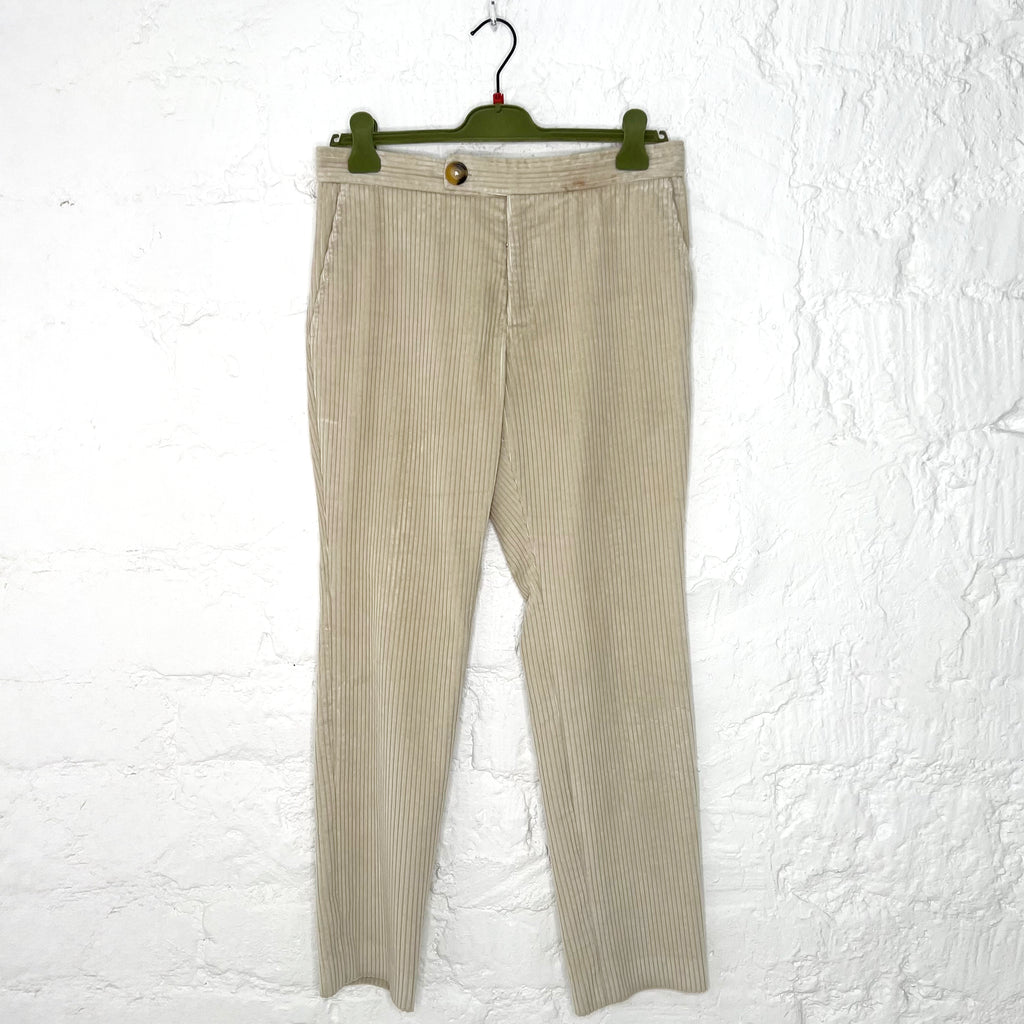 GUCCI GUCCI - Camel Ecru Wide Leg Trousers - ALE PARIS Luxury Vintage