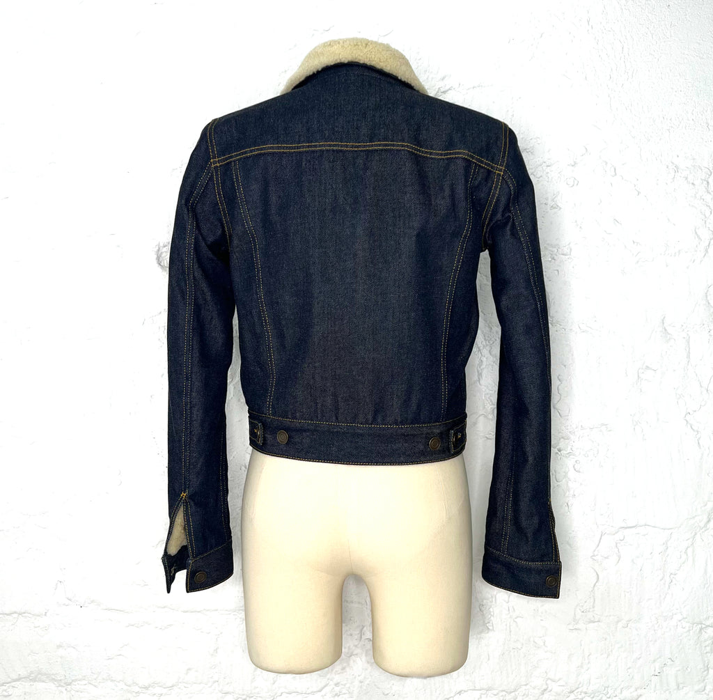 YVES SAINT LAURENT YVES SAINT LAURENT - Denim And Sheepskin Jacket - ALE PARIS Luxury Vintage