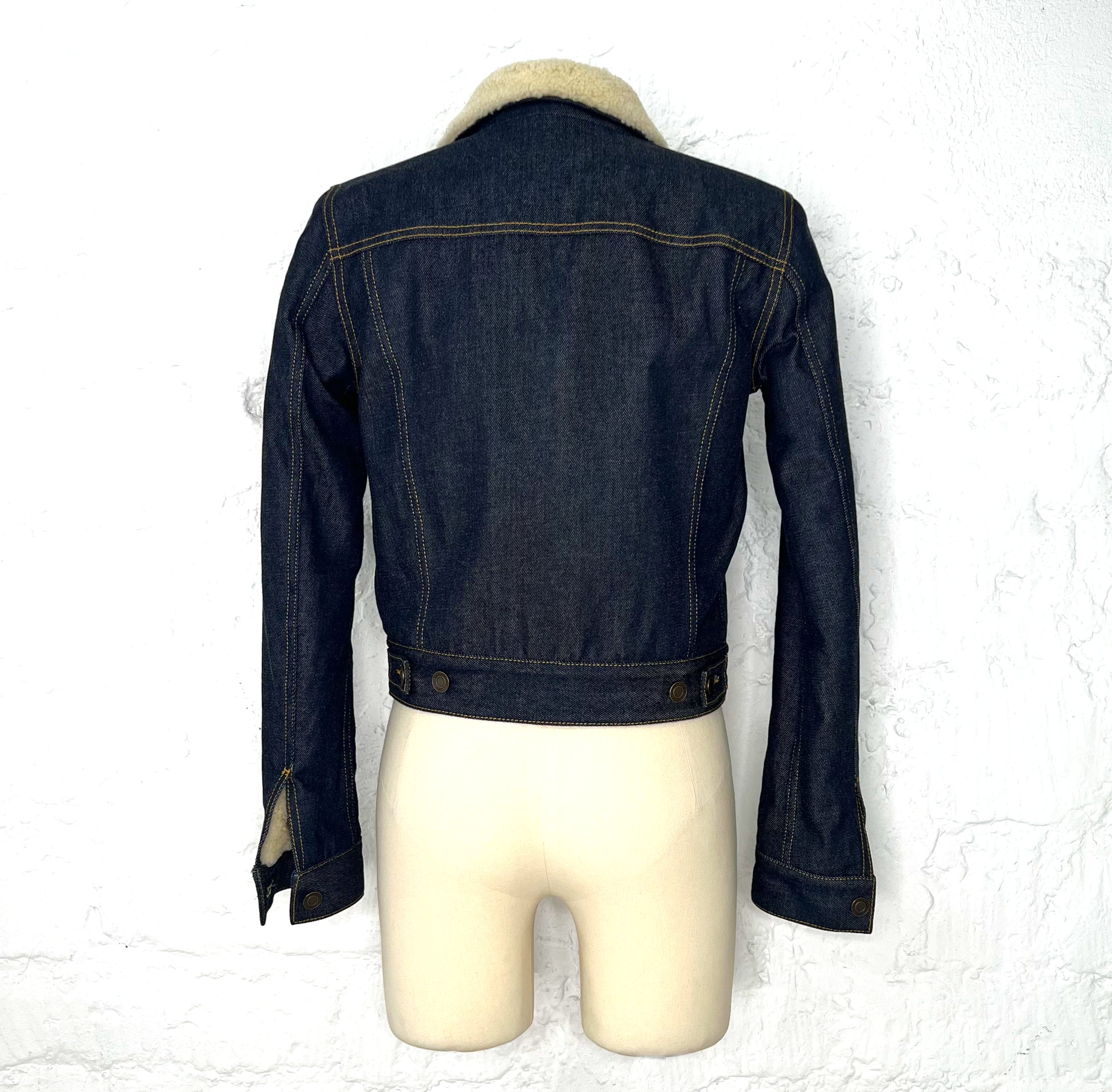YVES SAINT LAURENT YVES SAINT LAURENT - Denim And Sheepskin Jacket - ALE PARIS Luxury Vintage