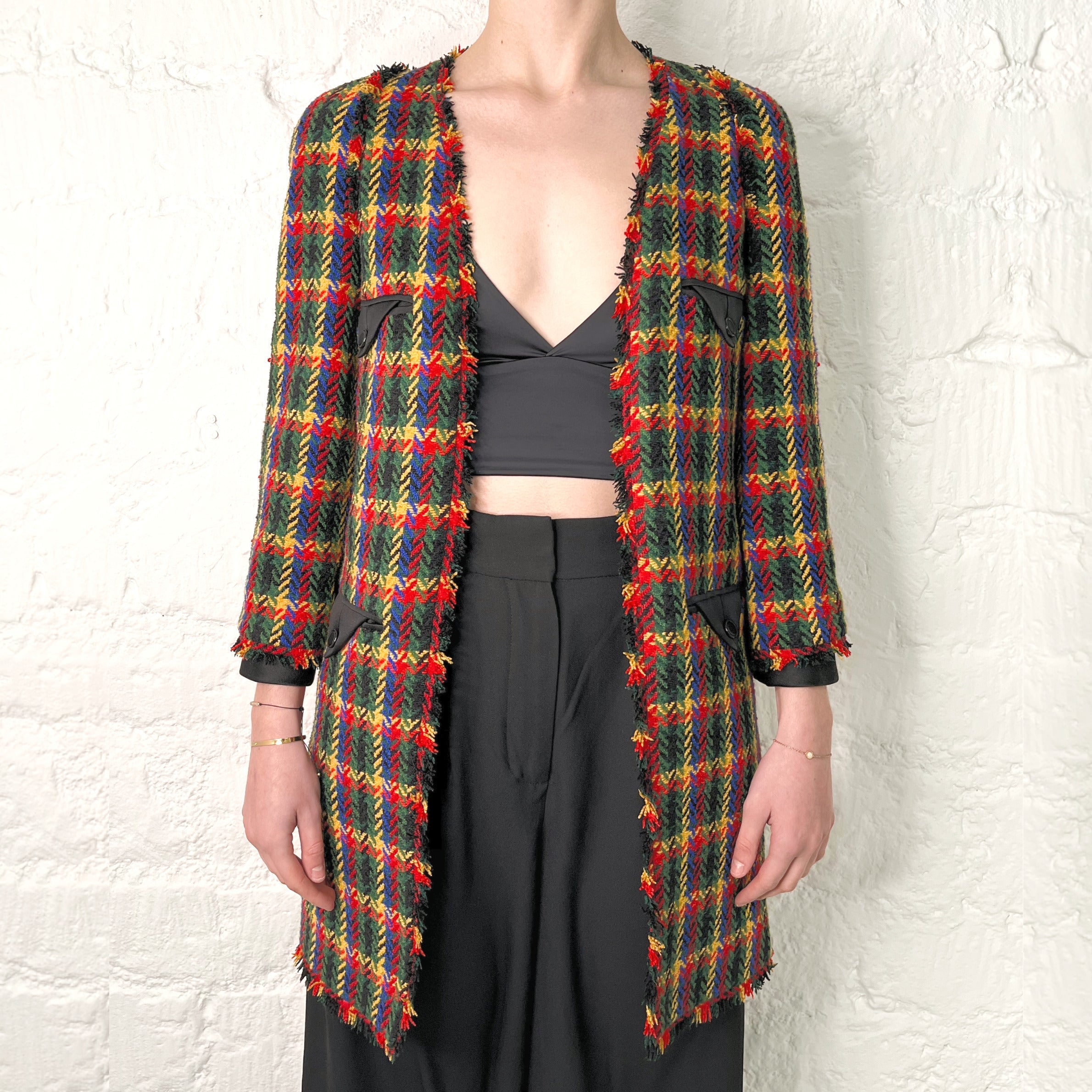 CHANEL CHANEL - Colorful tweed long jacket - ALE PARIS Luxury Vintage