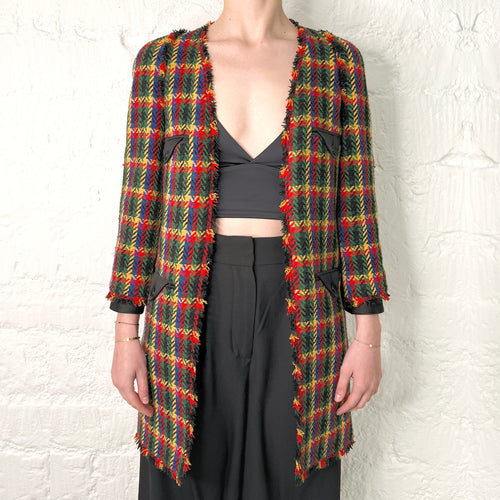 CHANEL CHANEL - Colorful tweed long jacket - ALE PARIS Luxury Vintage