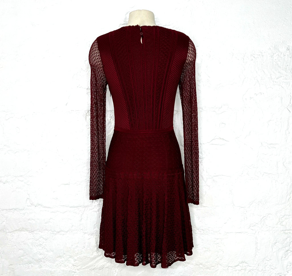CHRISTIAN DIOR CHRISTIAN DIOR - Red Knitted Dress With Ruffles - ALE PARIS Luxury Vintage