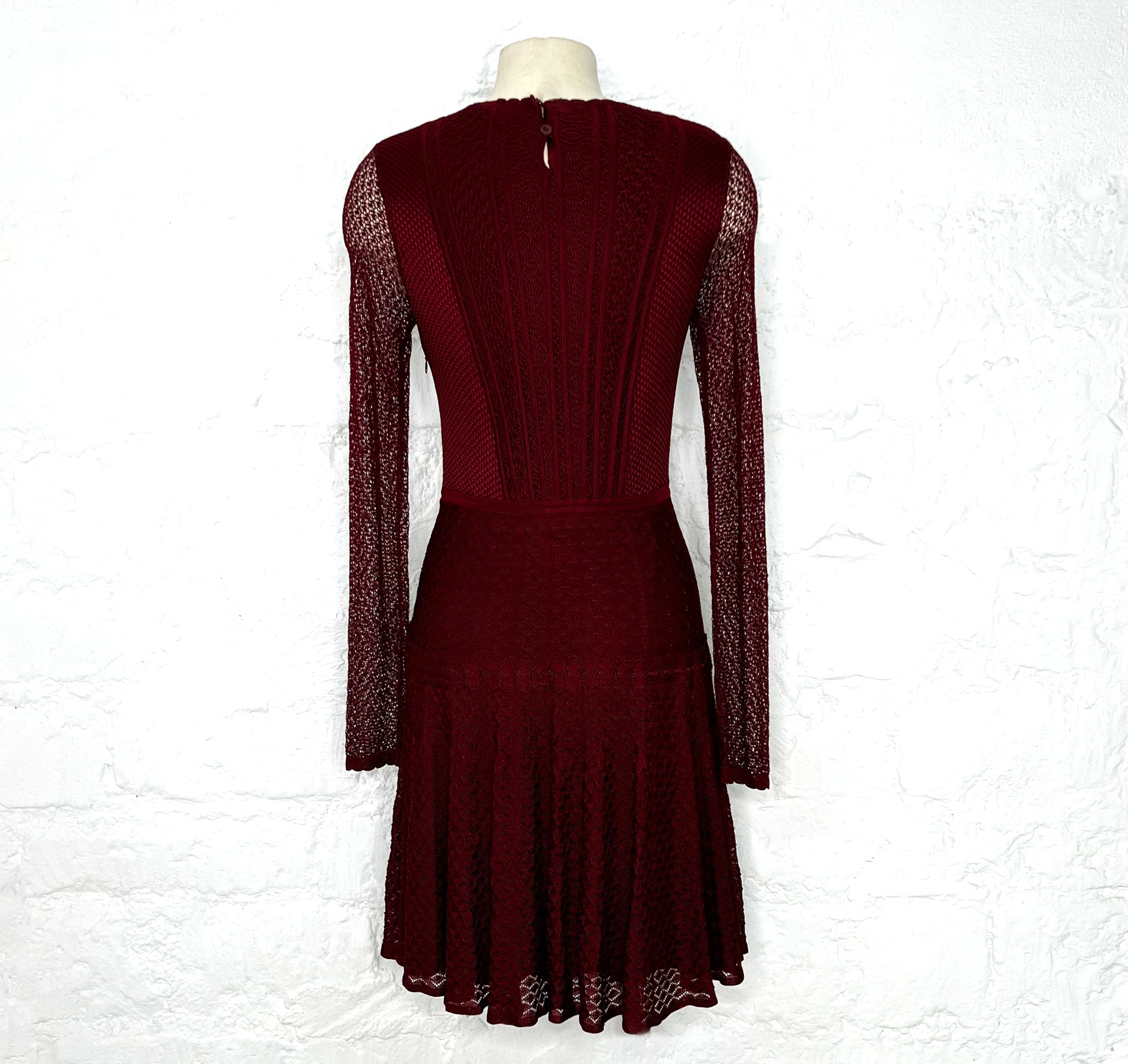 CHRISTIAN DIOR CHRISTIAN DIOR - Red Knitted Dress With Ruffles - ALE PARIS Luxury Vintage