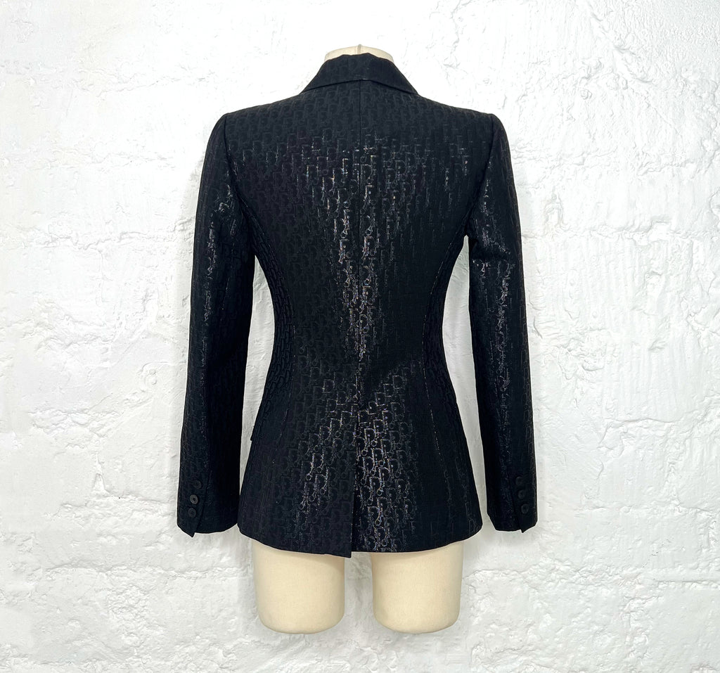 CHRISTIAN DIOR CHRISTIAN DIOR -  Black Monogram Lurex Blazer - ALE PARIS Luxury Vintage