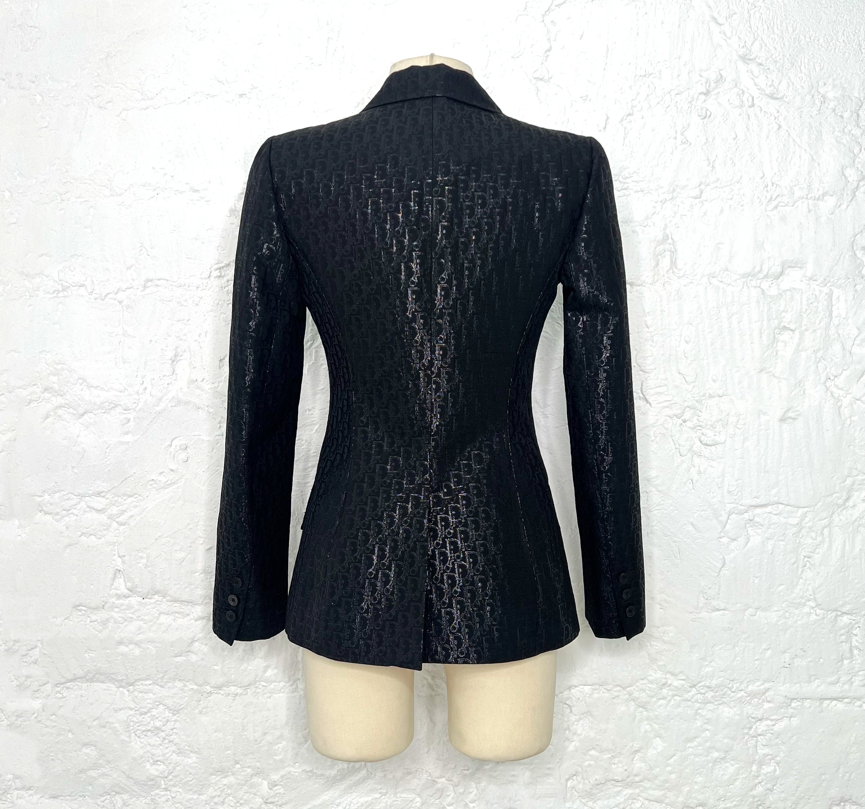 CHRISTIAN DIOR CHRISTIAN DIOR -  Black Monogram Lurex Blazer - ALE PARIS Luxury Vintage