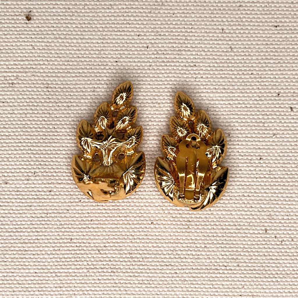 YVES SAINT LAURENT YVES SAINT LAURENT - Leaf Clip Earrings - ALE PARIS Luxury Vintage