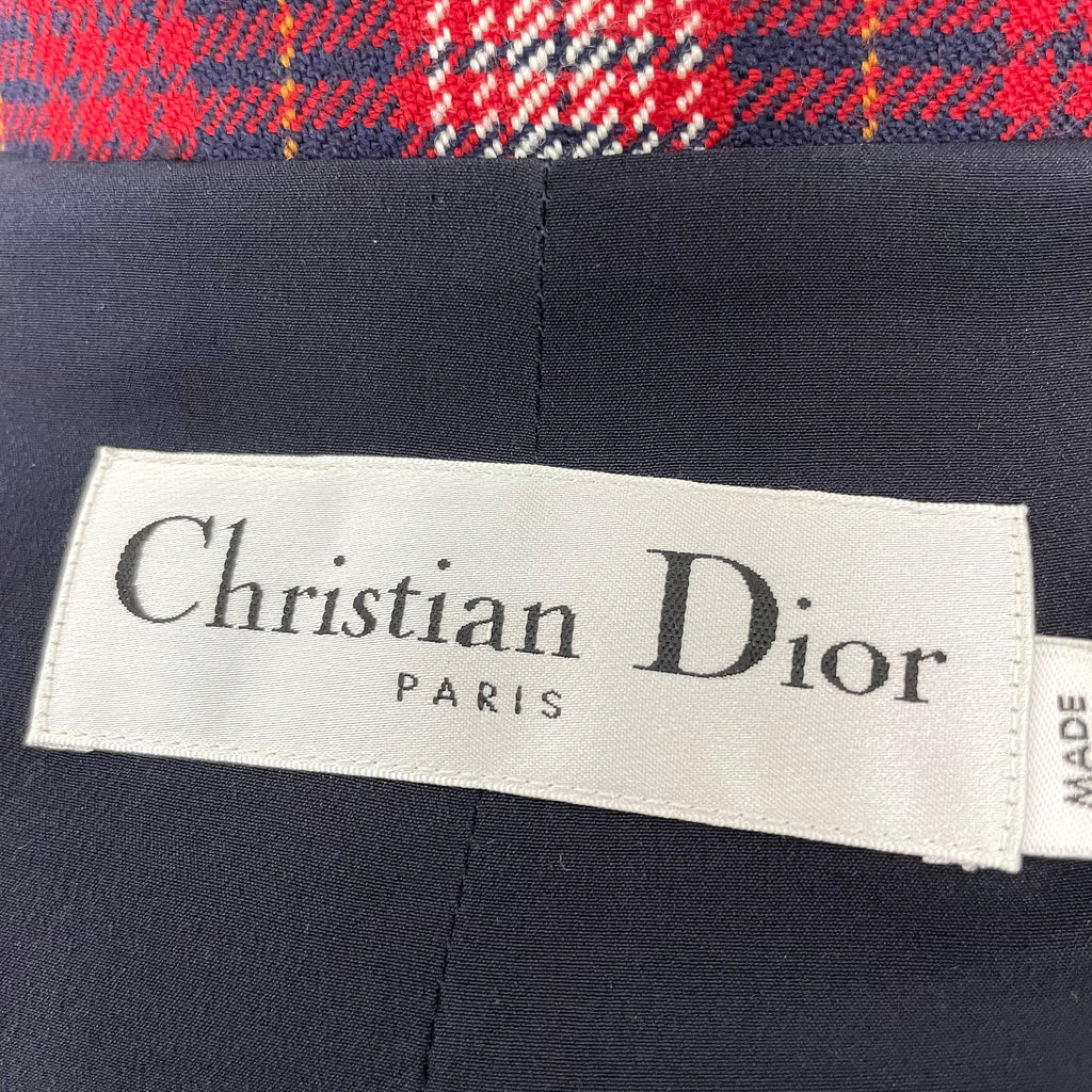 CHRISTIAN DIOR CHRISTIAN DIOR - Red Plaid Jacket - ALE PARIS Luxury Vintage
