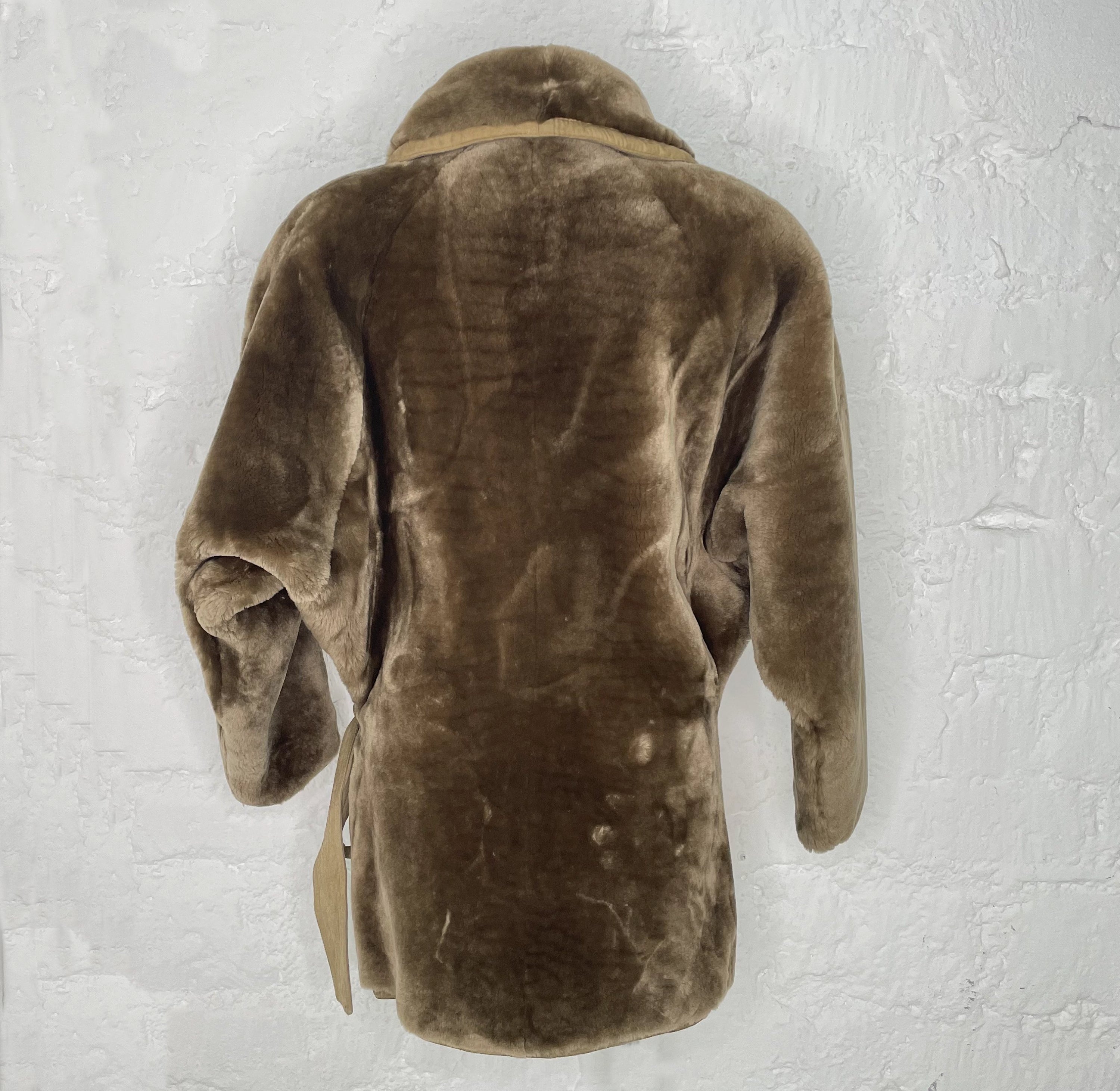 VERSACE VERSACE - Light Brown Fur Coat - ALE PARIS Luxury Vintage