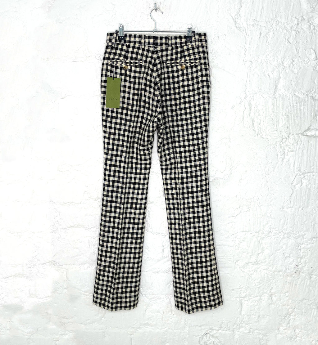GUCCI GUCCI - Black And White Vichy Pants - ALE PARIS Luxury Vintage
