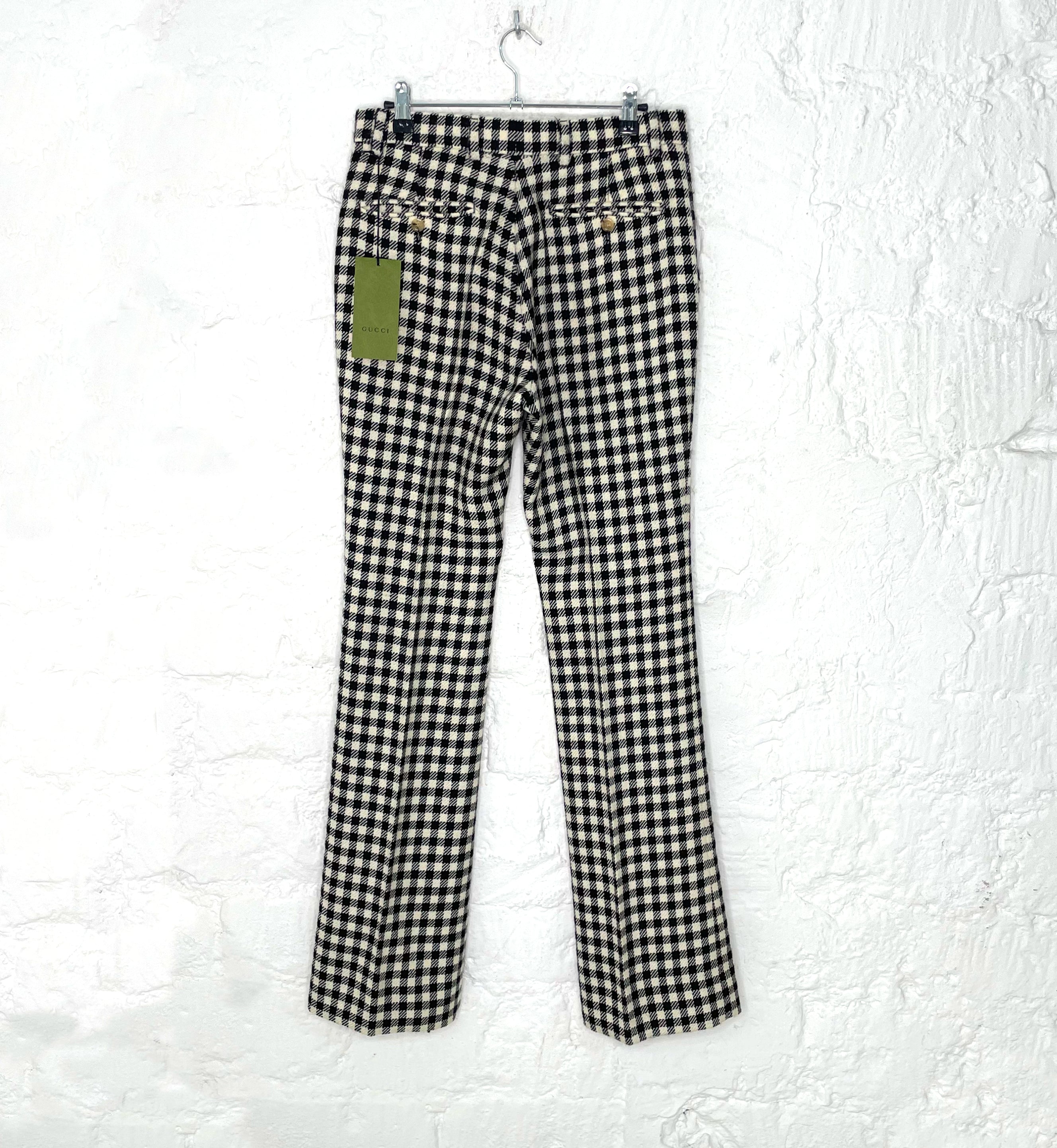 GUCCI GUCCI - Black And White Vichy Pants - ALE PARIS Luxury Vintage