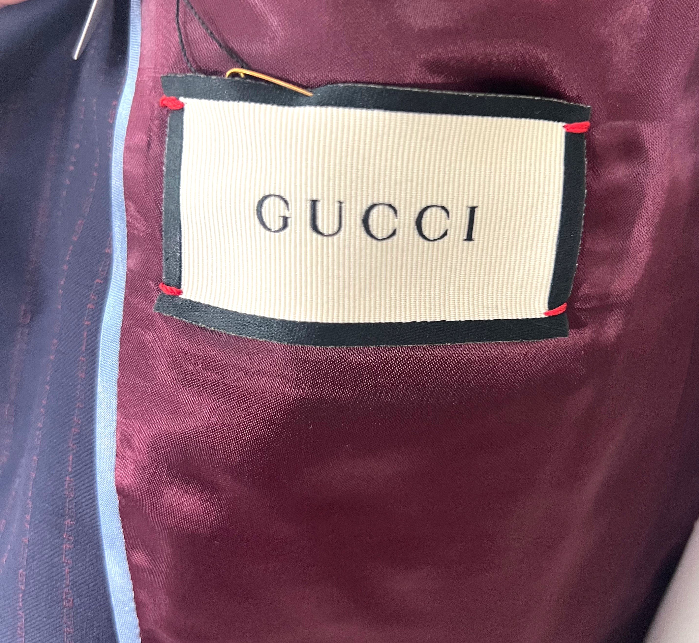GUCCI GUCCI - Navy Smocking With Red Stripes - ALE PARIS Luxury Vintage