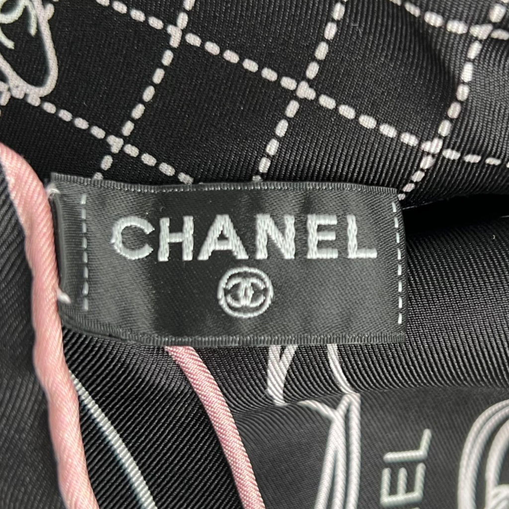 CHANEL CHANEL - Monogram Logo And Clothings / Accessories Details Square Scarf - ALE PARIS Luxury Vintage