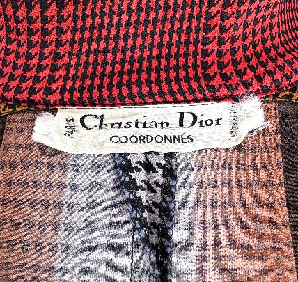 CHRISTIAN DIOR CHRISTIAN DIOR - Houndstooth Multicolor Shirt - ALE PARIS Luxury Vintage