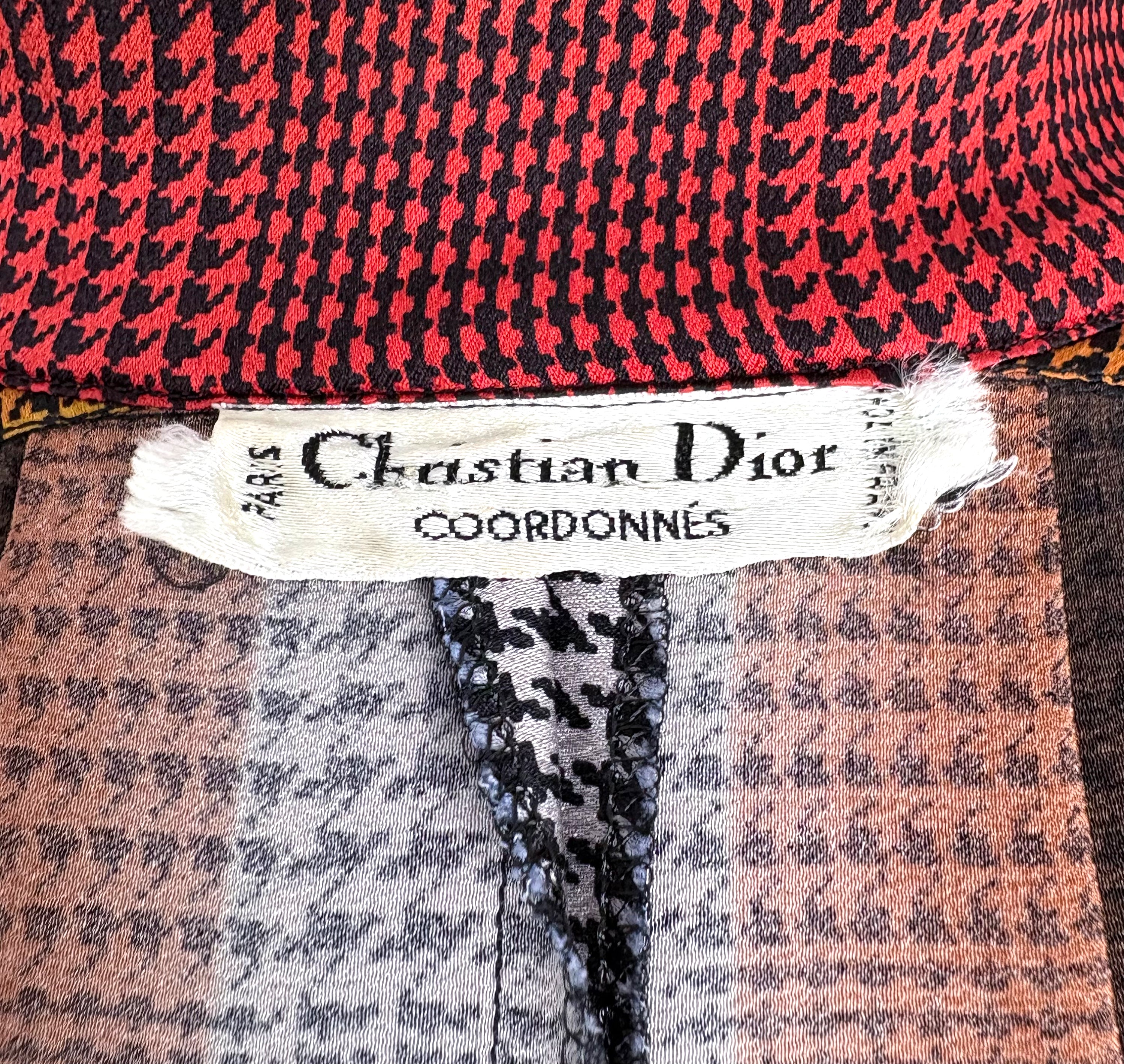 CHRISTIAN DIOR CHRISTIAN DIOR - Houndstooth Multicolor Shirt - ALE PARIS Luxury Vintage
