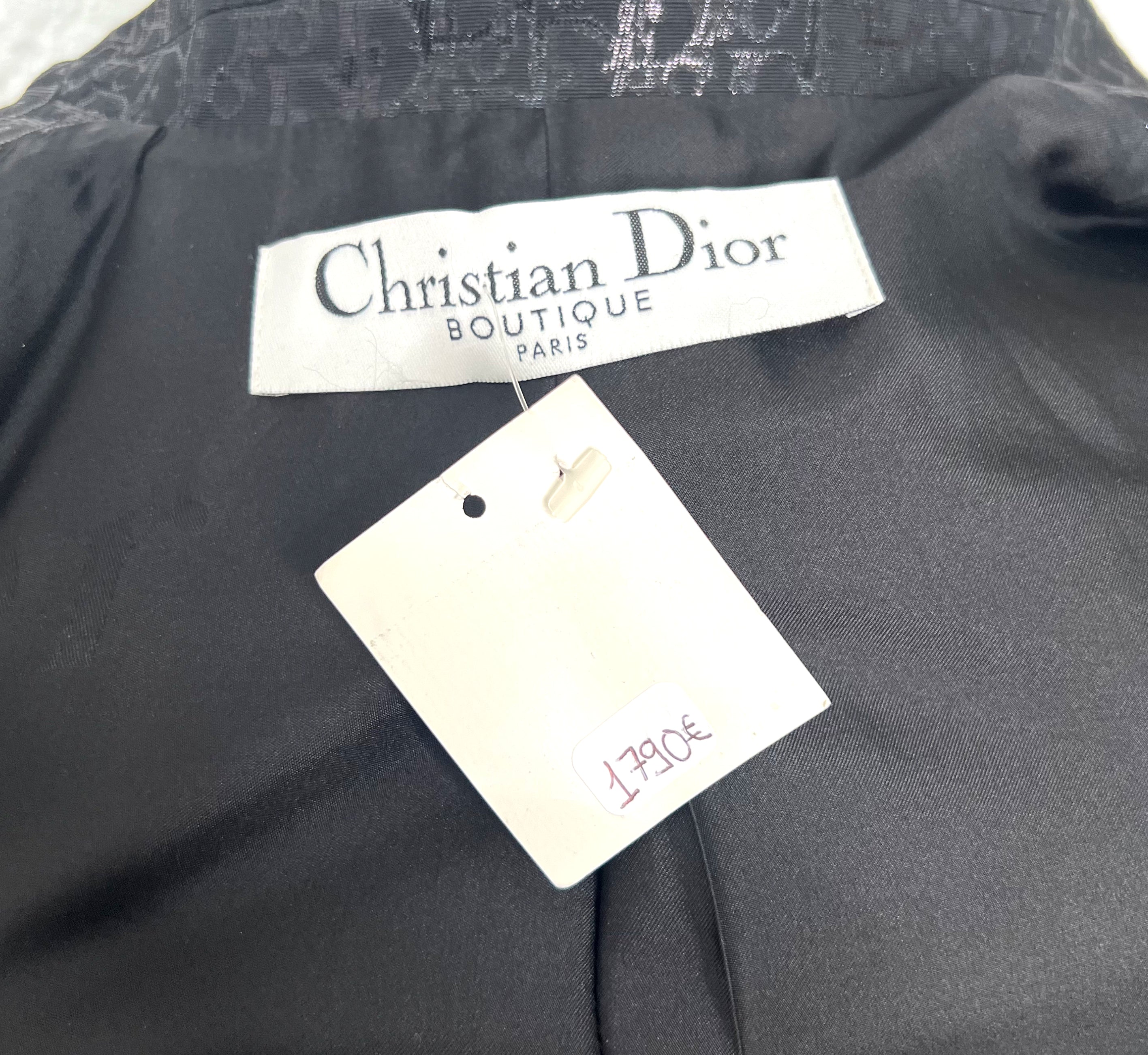 CHRISTIAN DIOR CHRISTIAN DIOR -  Black Monogram Lurex Blazer - ALE PARIS Luxury Vintage