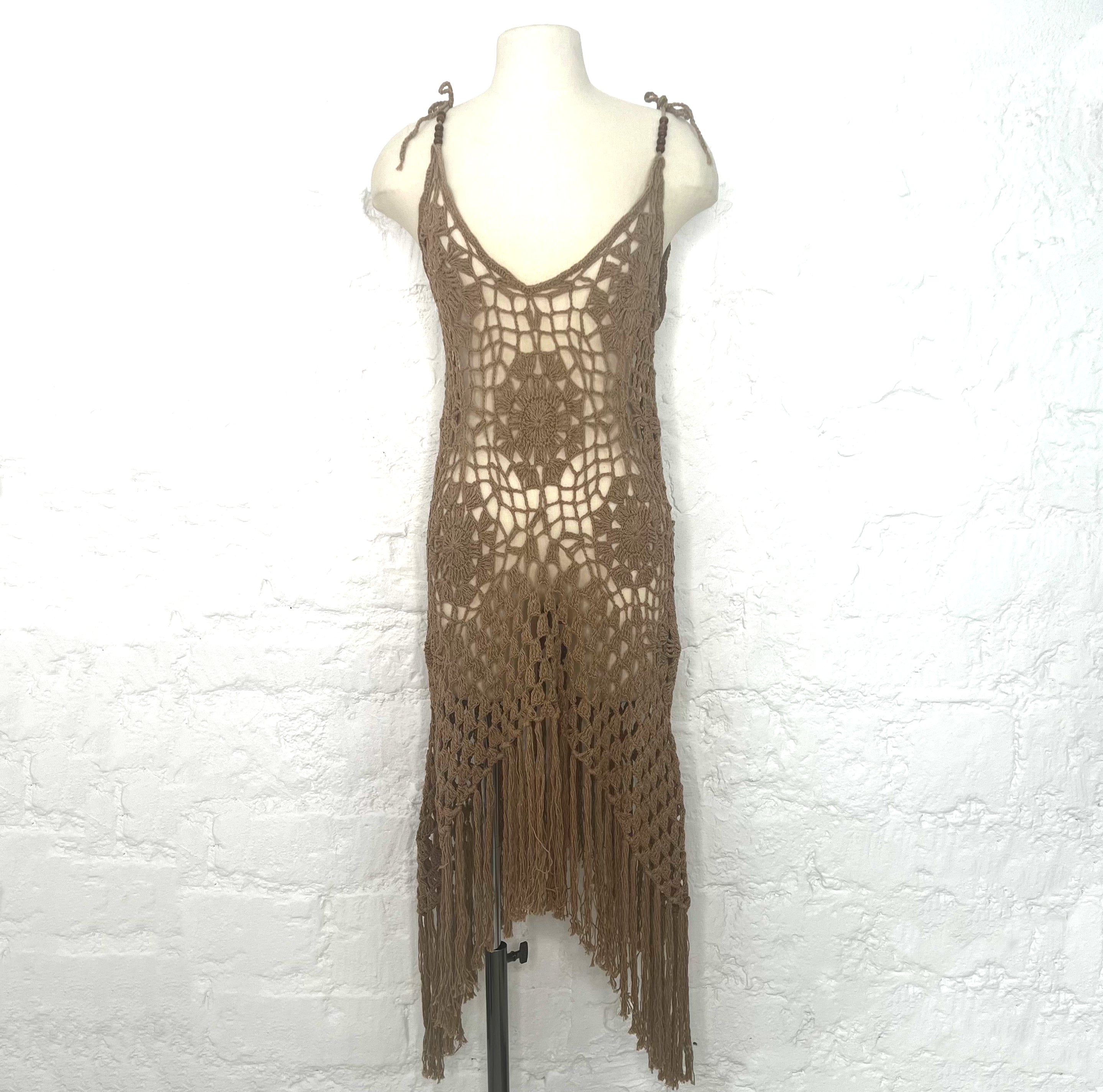 ALE MMXVIII ALE MMXVIII - Brown Crochet Dress - ALE PARIS Luxury Vintage