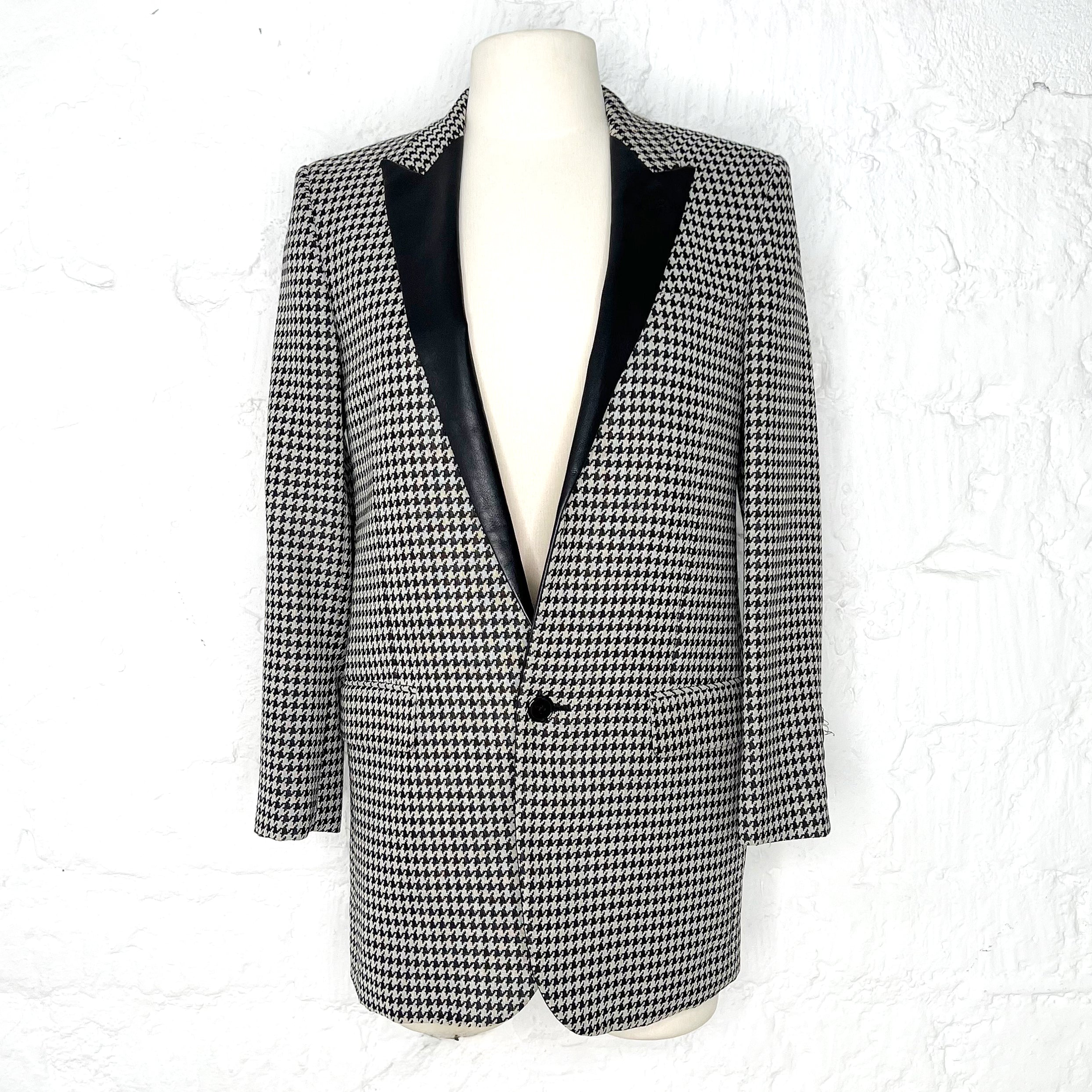 YVES SAINT LAURENT YVES SAINT LAURENT  - S/S 2014 Houndstooth Blazer - ALE PARIS Luxury Vintage