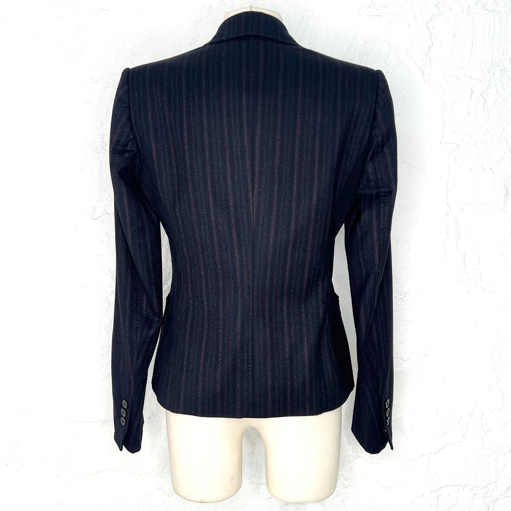 YVES SAINT LAURENT YVES SAINT LAURENT - Blue Navy Striped Blazer - ALE PARIS Luxury Vintage