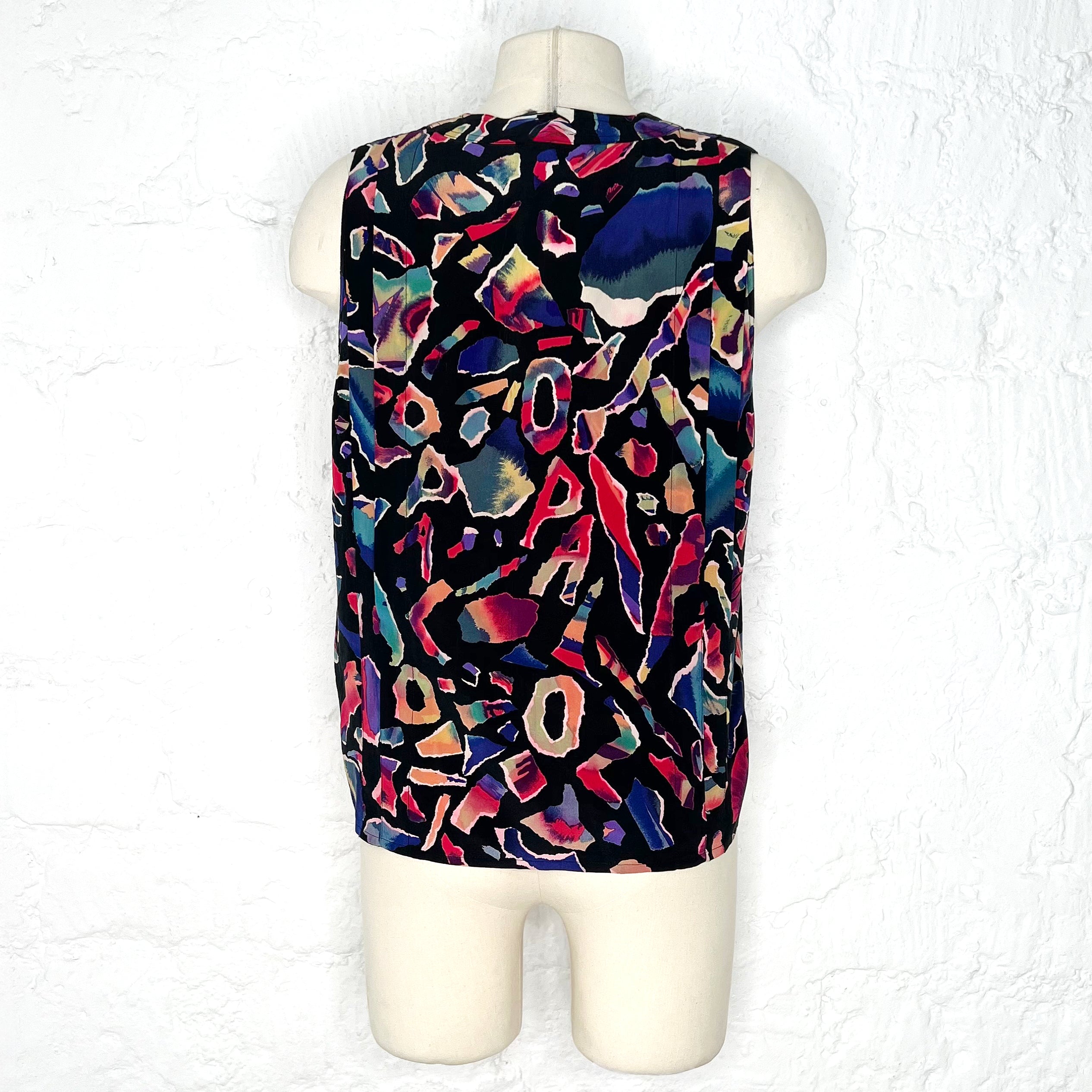 CHANEL CHANEL - Multicolor Abstract Top - ALE PARIS Luxury Vintage