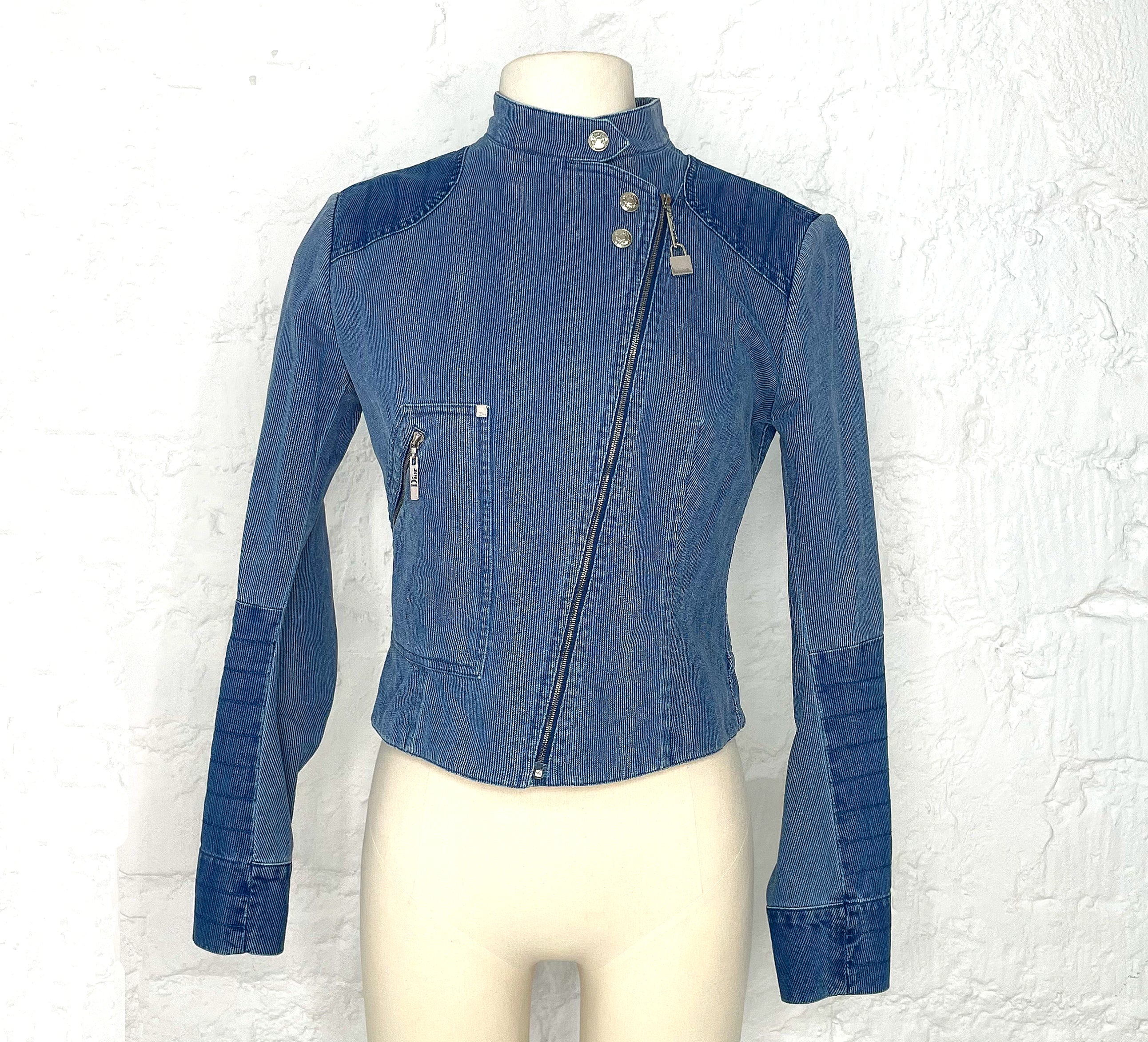 CHRISTIAN DIOR CHRISTIAN DIOR - Blue Denim Perfecto - ALE PARIS Luxury Vintage