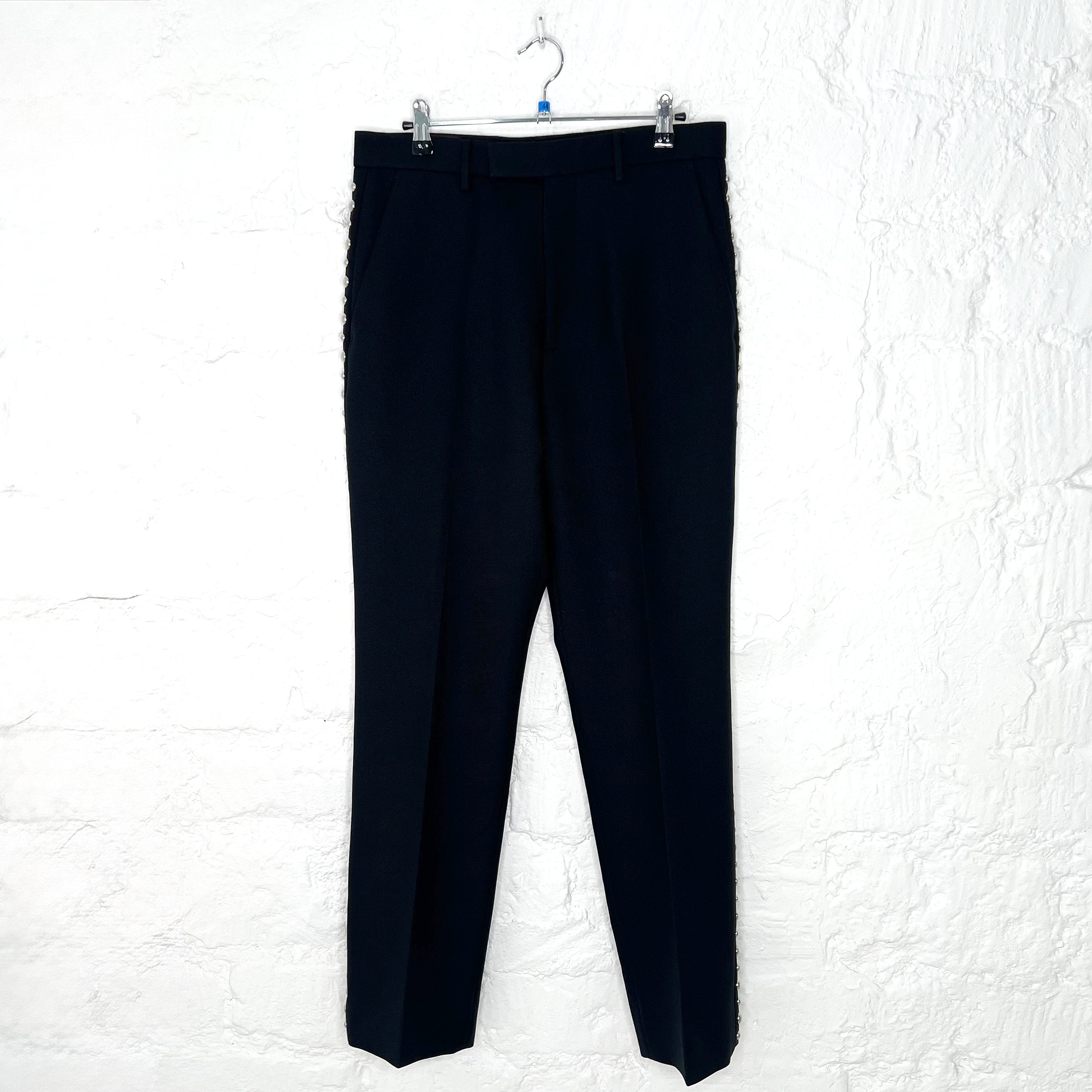 GUCCI GUCCI - Straight Fit Trousers With Silver Eyelet Details - ALE PARIS Luxury Vintage