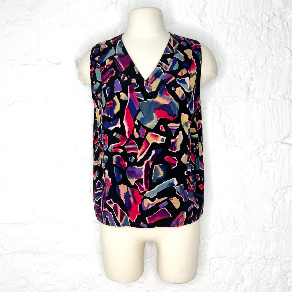 CHANEL CHANEL - Multicolor Abstract Top - ALE PARIS Luxury Vintage