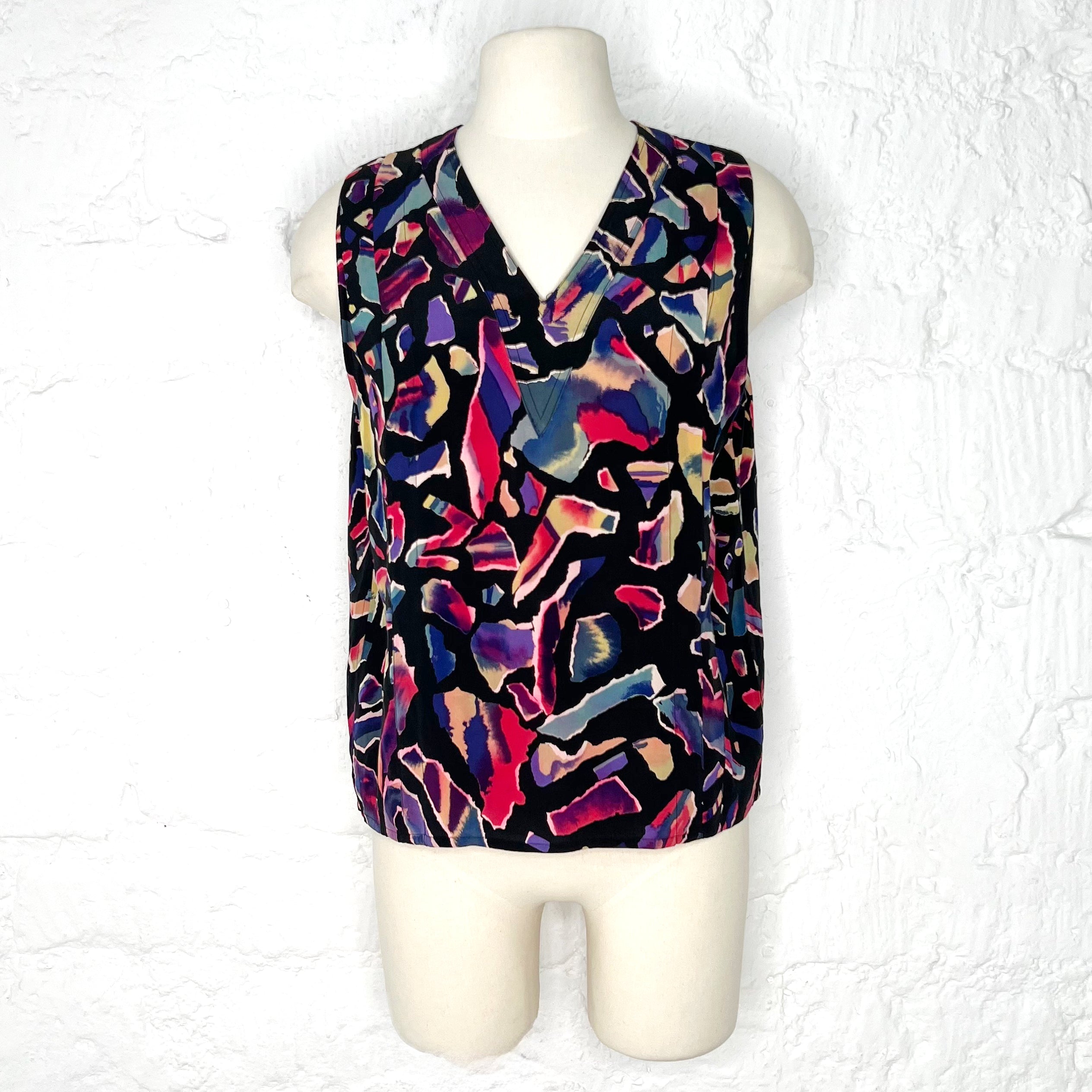 CHANEL CHANEL - Multicolor Abstract Top - ALE PARIS Luxury Vintage