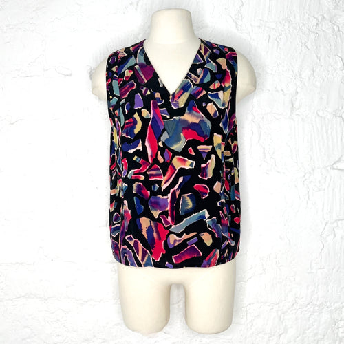 CHANEL CHANEL - Multicolor Abstract Top - ALE PARIS Luxury Vintage