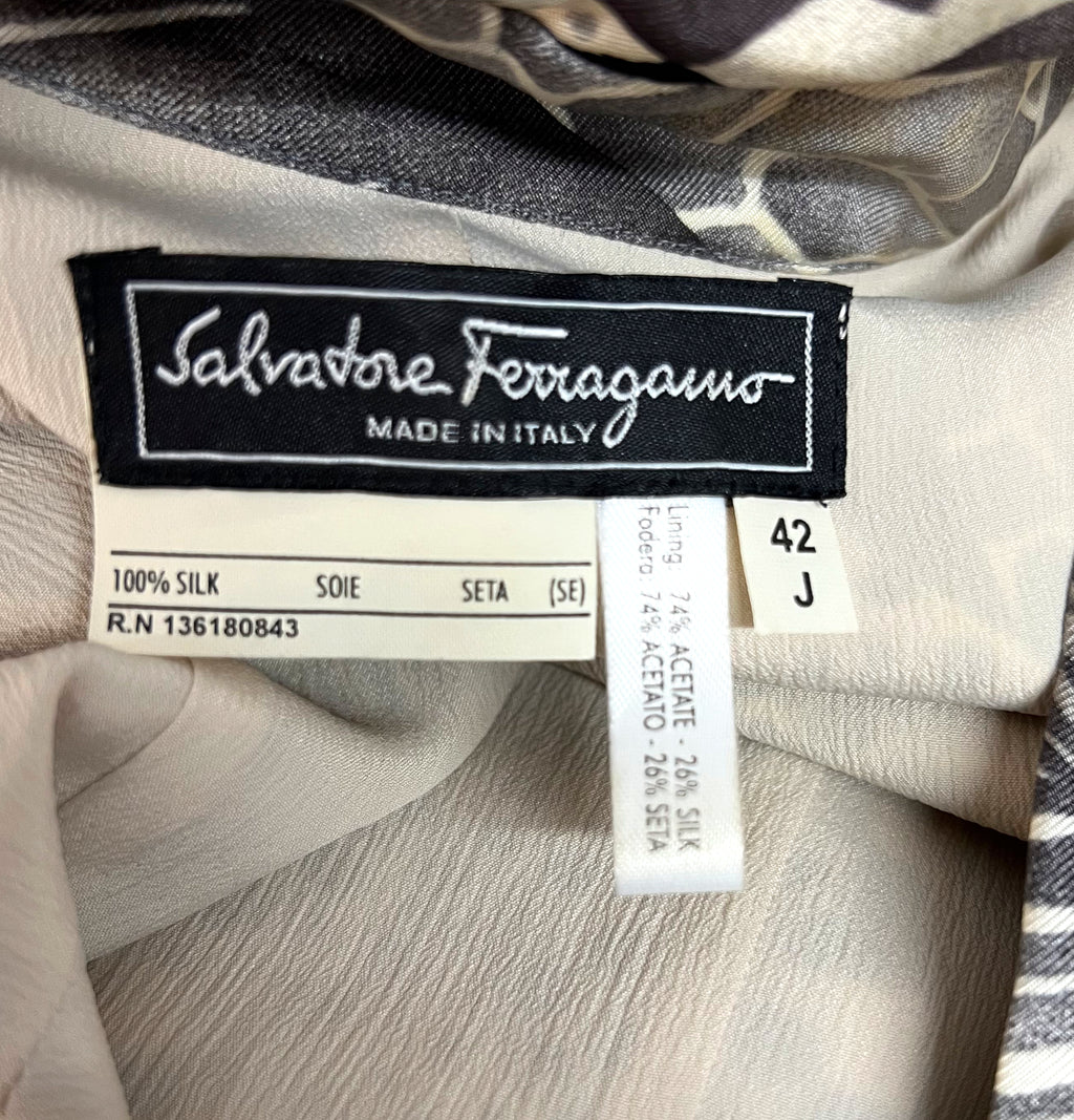 FERRAGAMO FERRAGAMO - Animal Printed Shirt Dress - ALE PARIS Luxury Vintage