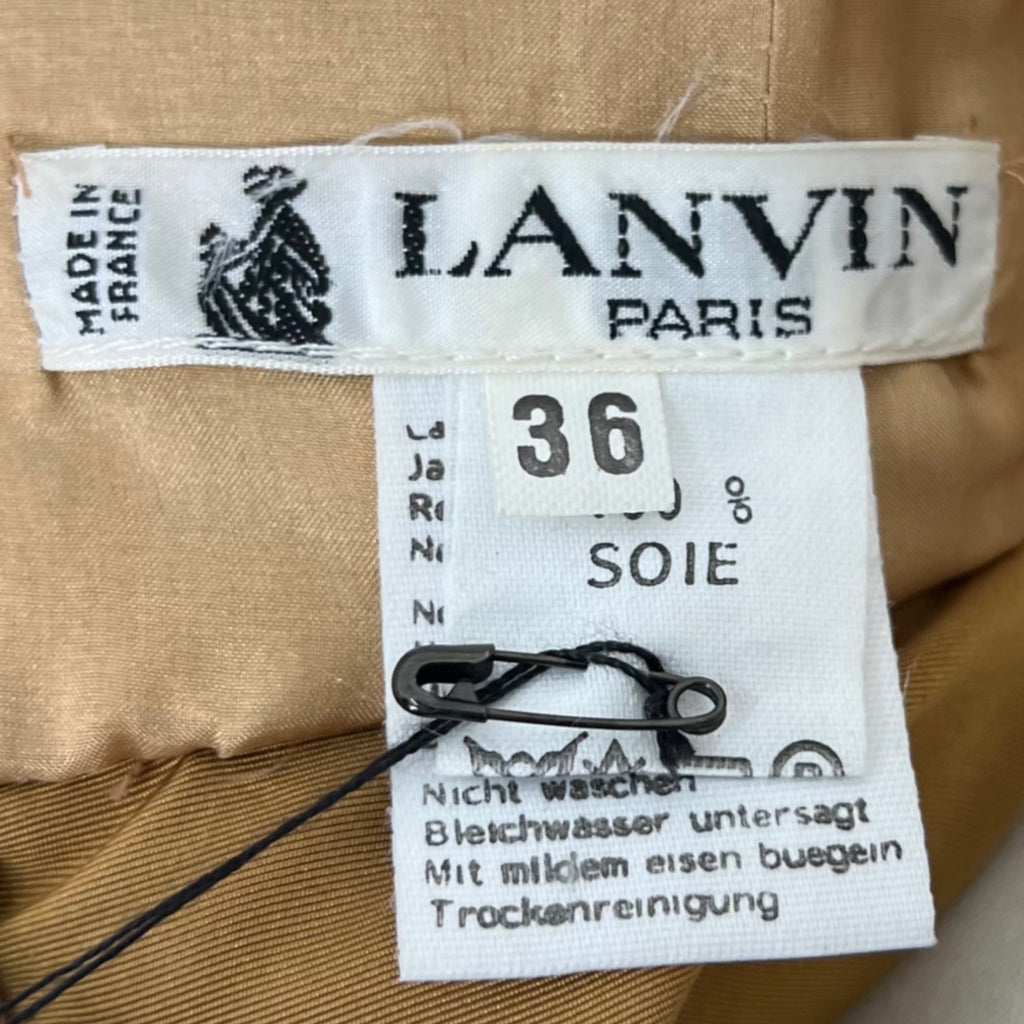 LANVIN LANVIN - Blue & Grey Silk Stunning Dress - ALE PARIS Luxury Vintage