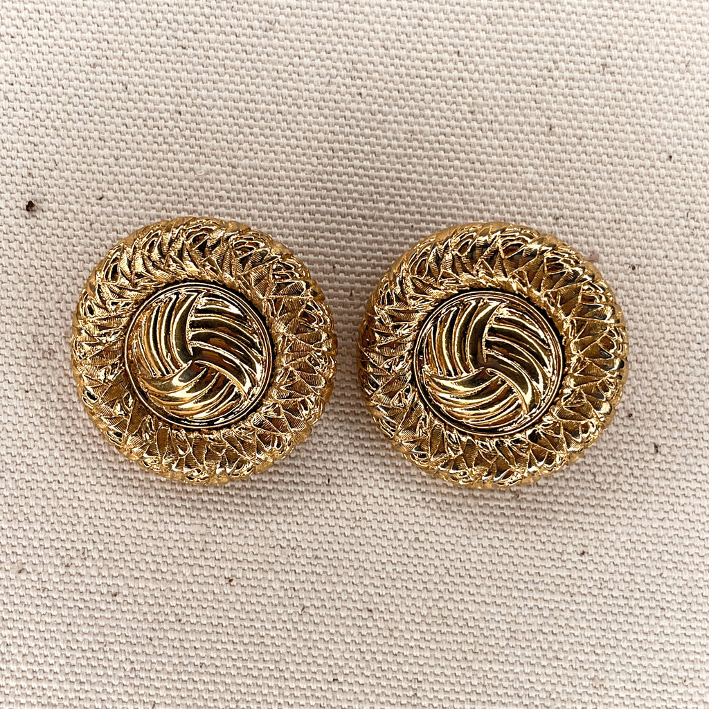 YVES SAINT LAURENT YVES SAINT LAURENT - Round Clip Earrings - ALE PARIS Luxury Vintage