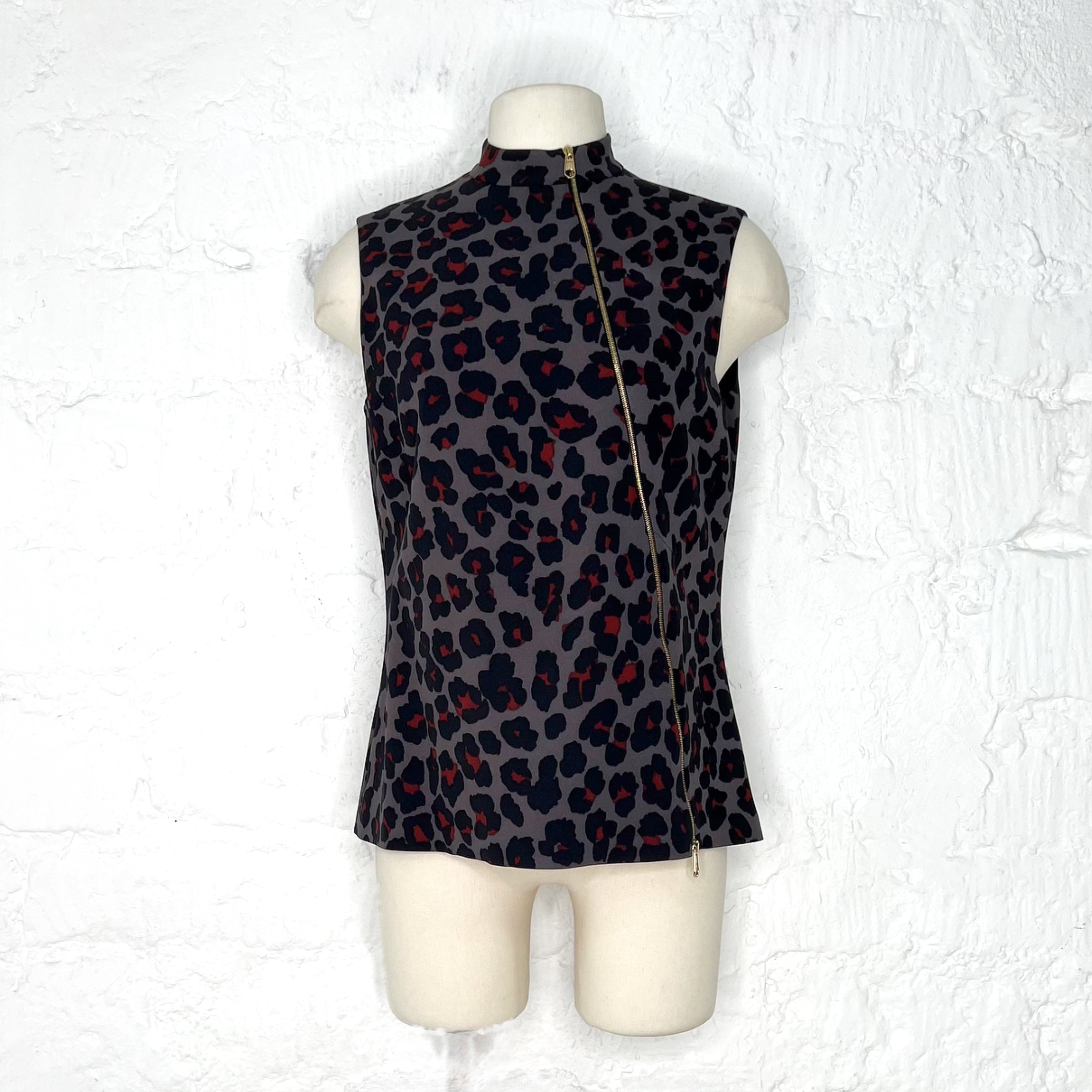 CHRISTIAN DIOR CHRISTIAN DIOR - Leopard Print Asymmetrical Top - ALE PARIS Luxury Vintage