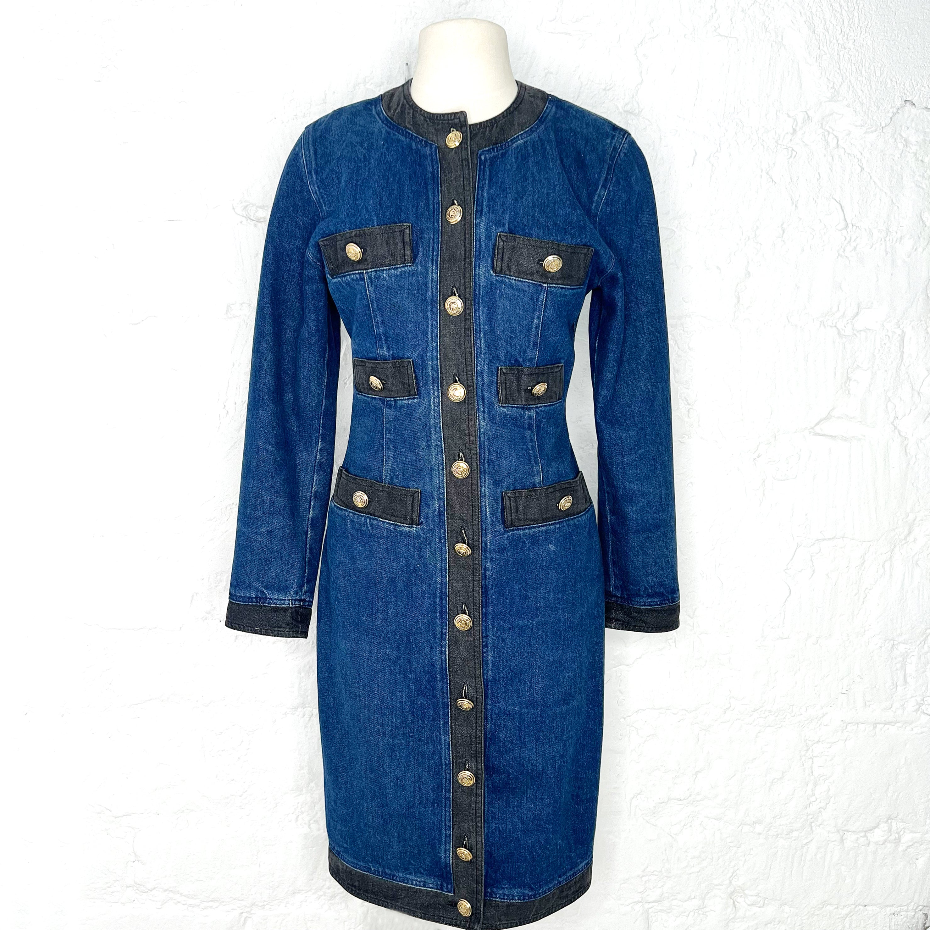 MOSCHINO MOSCHINO - Blue Denim Dress - ALE PARIS Luxury Vintage