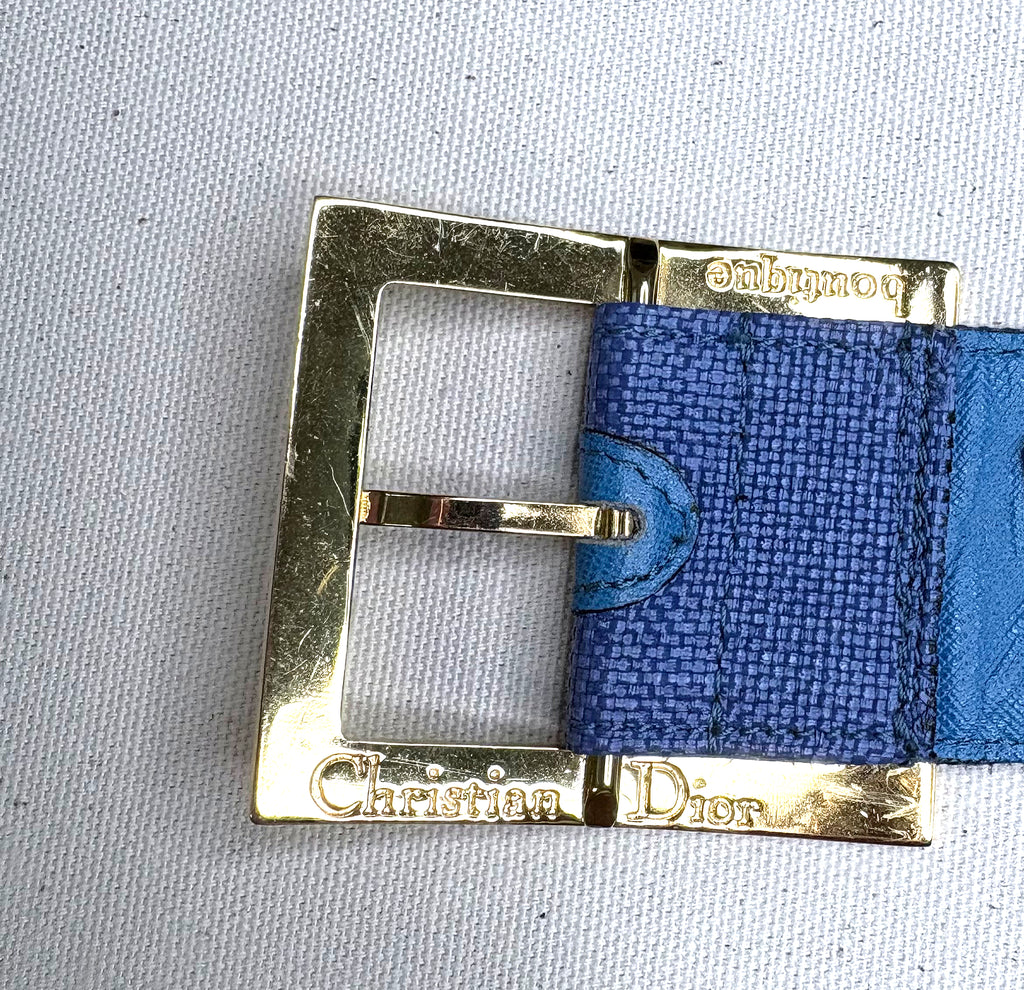 CHRISTIAN DIOR CHRISTIAN DIOR - Blue And Gold Belt - ALE PARIS Luxury Vintage