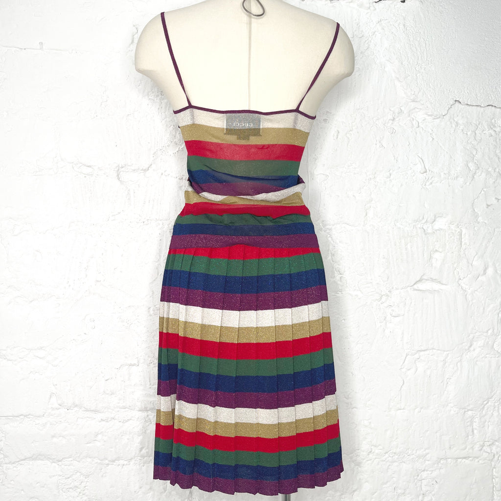 GUCCI GUCCI - Colorful Stripped Tank Top And Skirt - ALE PARIS Luxury Vintage