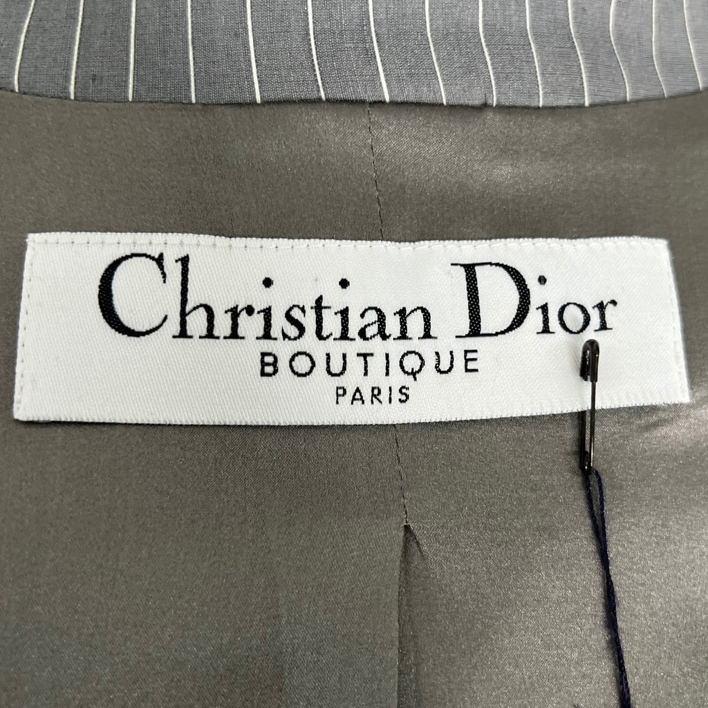 CHRISTIAN DIOR CHRISTIAN DIOR - Dior Light Grey Stripped Set - ALE PARIS Luxury Vintage
