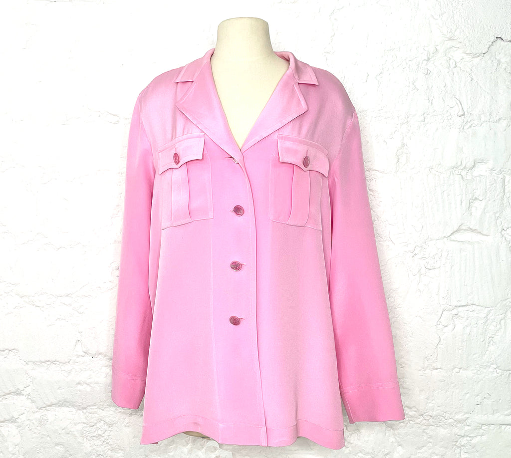 YVES SAINT LAURENT YVES SAINT LAURENT - Pink Saharienne Shirt - ALE PARIS Luxury Vintage