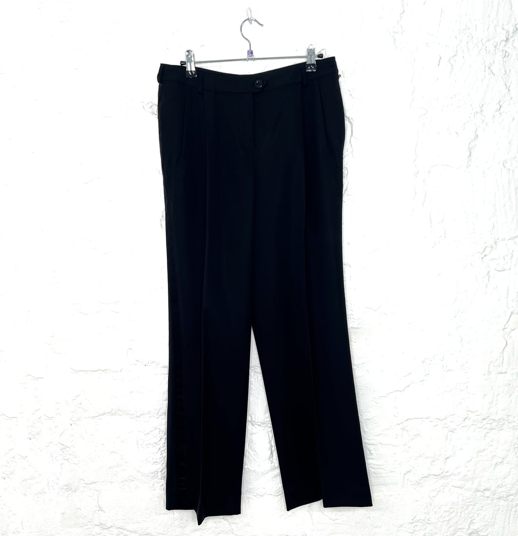 CHRISTIAN DIOR CHRISTIAN - Dior Low Waisted Black Pleats Pants - ALE PARIS Luxury Vintage