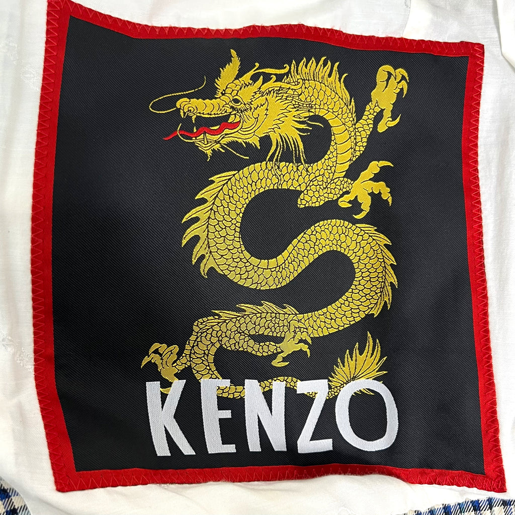 KENZO - Light blue vichy pattern set - ALE PARIS Luxury Vintage