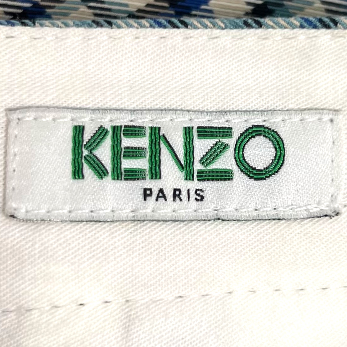 KENZO - Light blue vichy pattern set - ALE PARIS Luxury Vintage